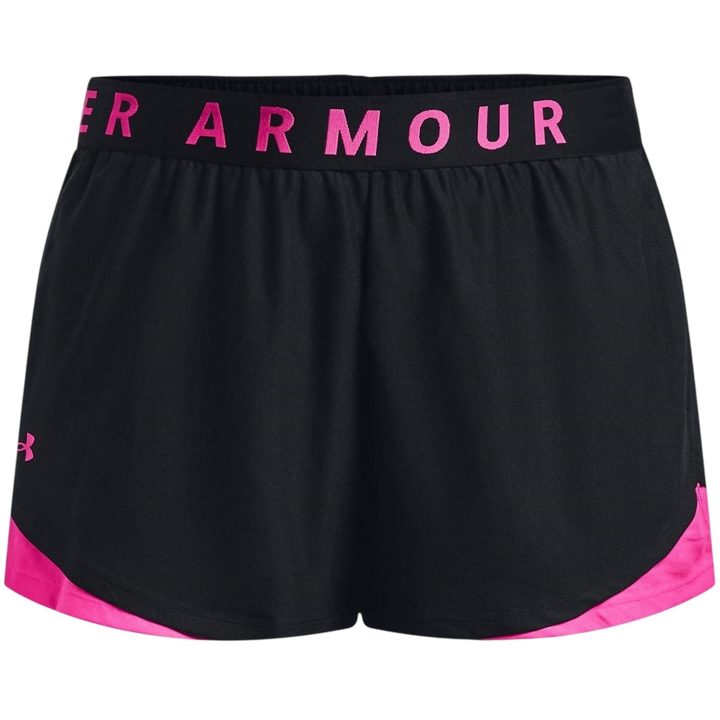 Black-Pink - Front - Under Armour Womens-Ladies Play Up Athletic Shorts