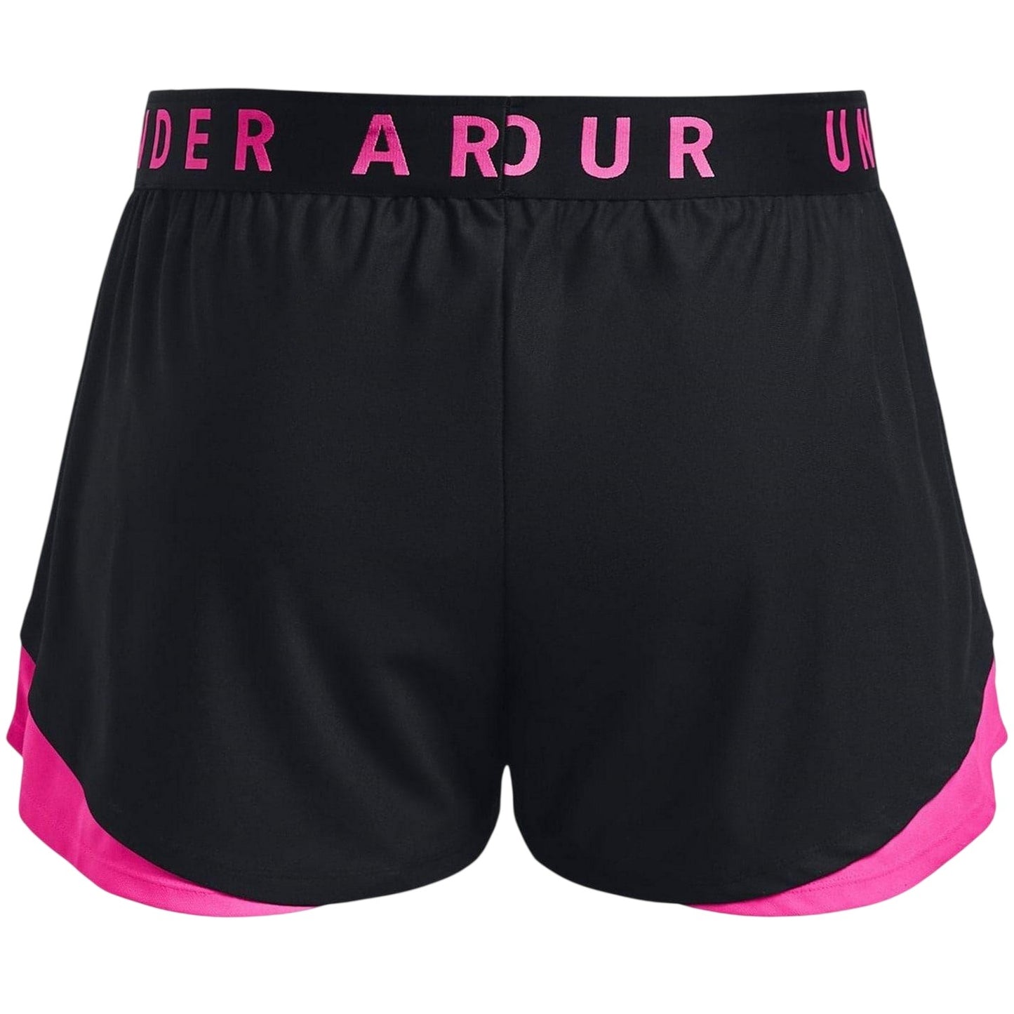 Black-Pink - Back - Under Armour Womens-Ladies Play Up Athletic Shorts