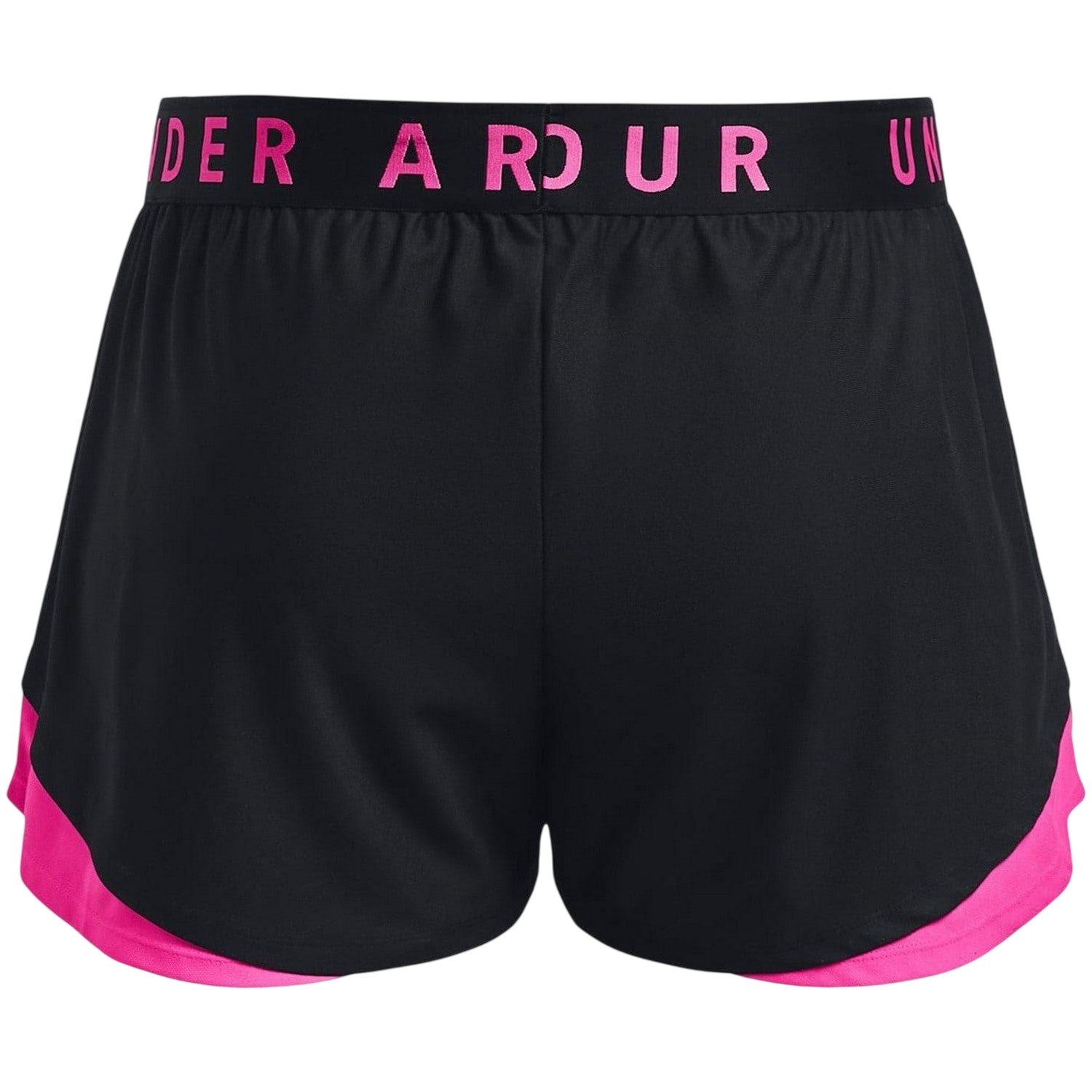Black-Pink - Back - Under Armour Womens-Ladies Play Up Athletic Shorts