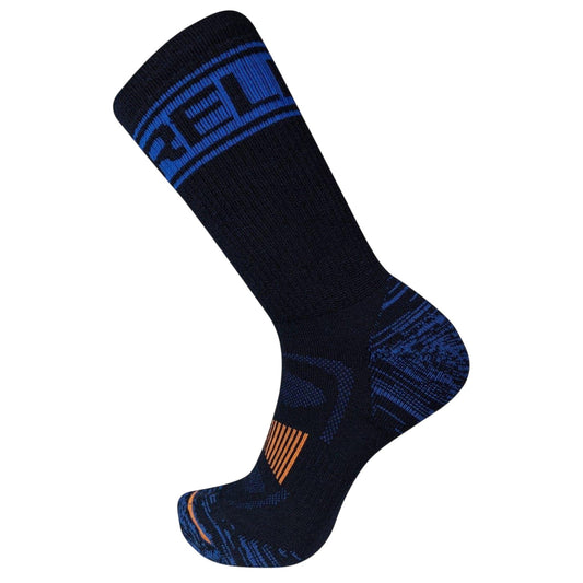 Blue - Front - Merrell Mens Zoned Hiking Crew Socks