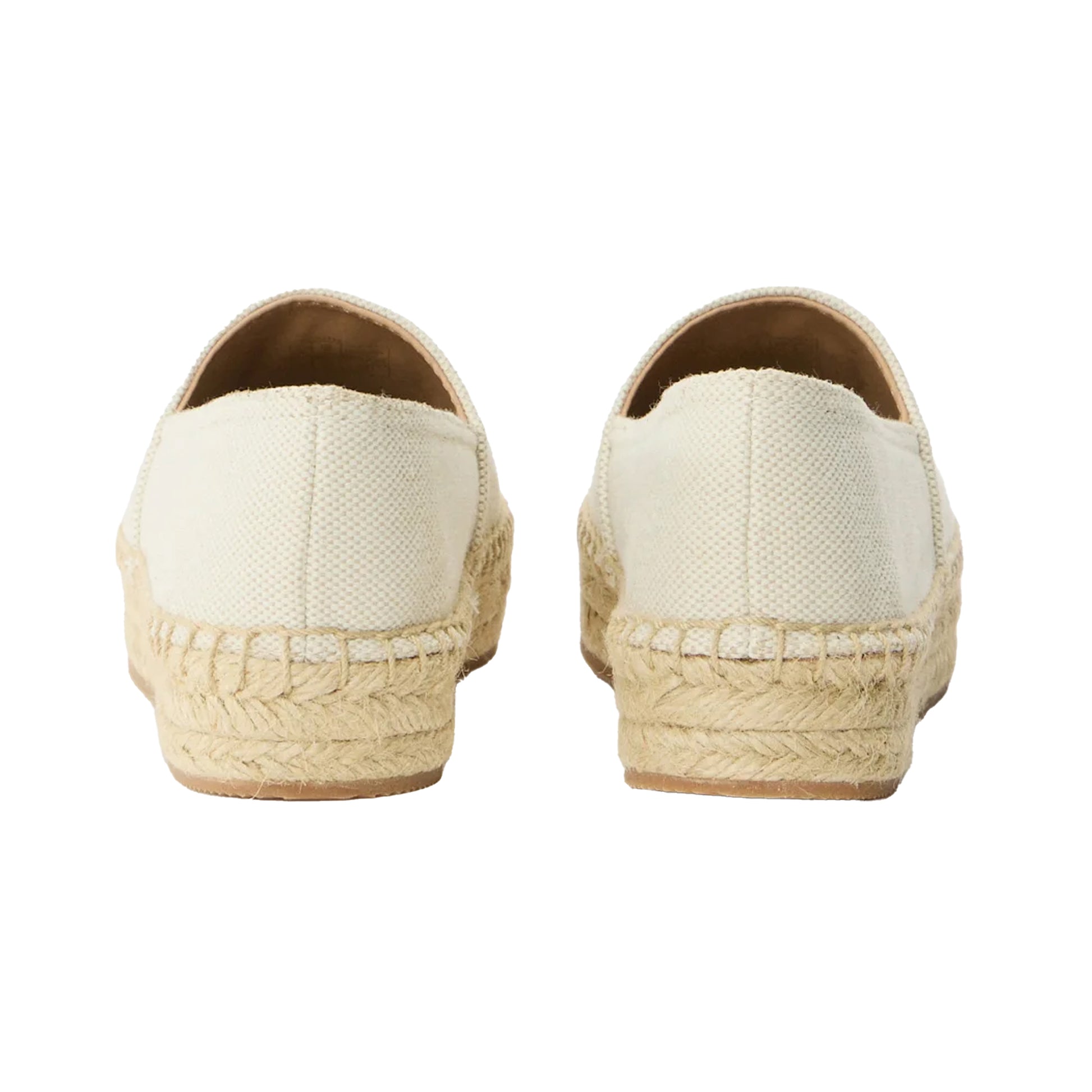 Light Beige - Back - Boss Womens-Ladies Leather Flat Espadrilles