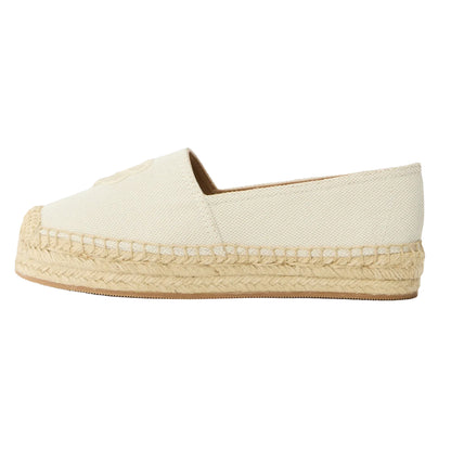 Light Beige - Side - Boss Womens-Ladies Leather Flat Espadrilles