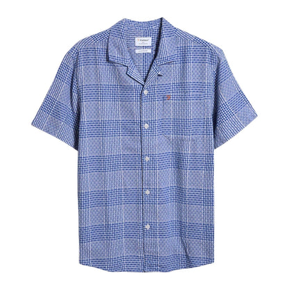 Blue - Front - Farah Mens Checked Relaxed Fit Shirt