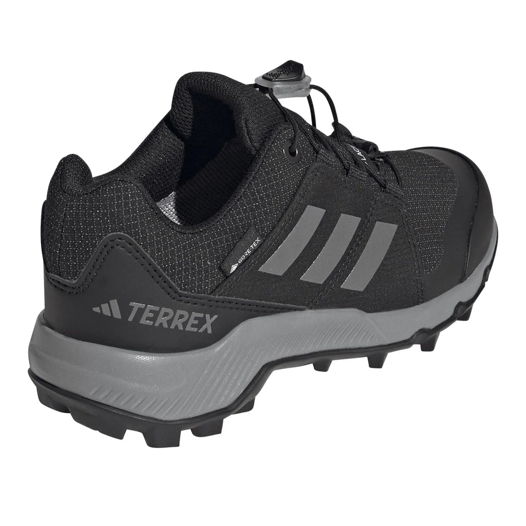 Core Black - Back - Adidas Childrens-Kids Terrex GORE-TEX Hiking Shoes