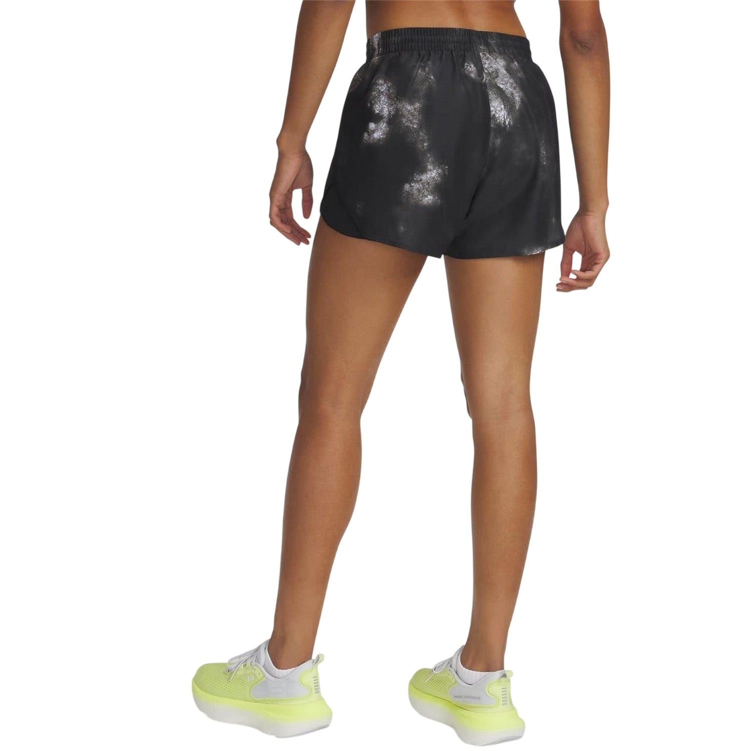 Black - Back - Under Armour Womens-Ladies Fly By 3 Running Shorts