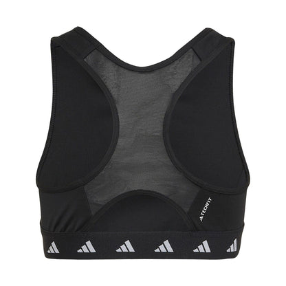 Black-White - Back - Adidas Girls Techfit Sports Bra