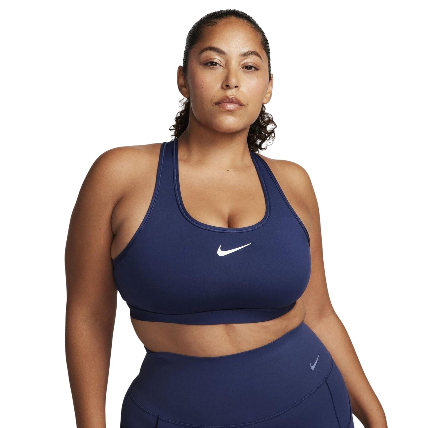 Midnight Navy - Front - Nike Womens-Ladies Medium Support Sports Bra