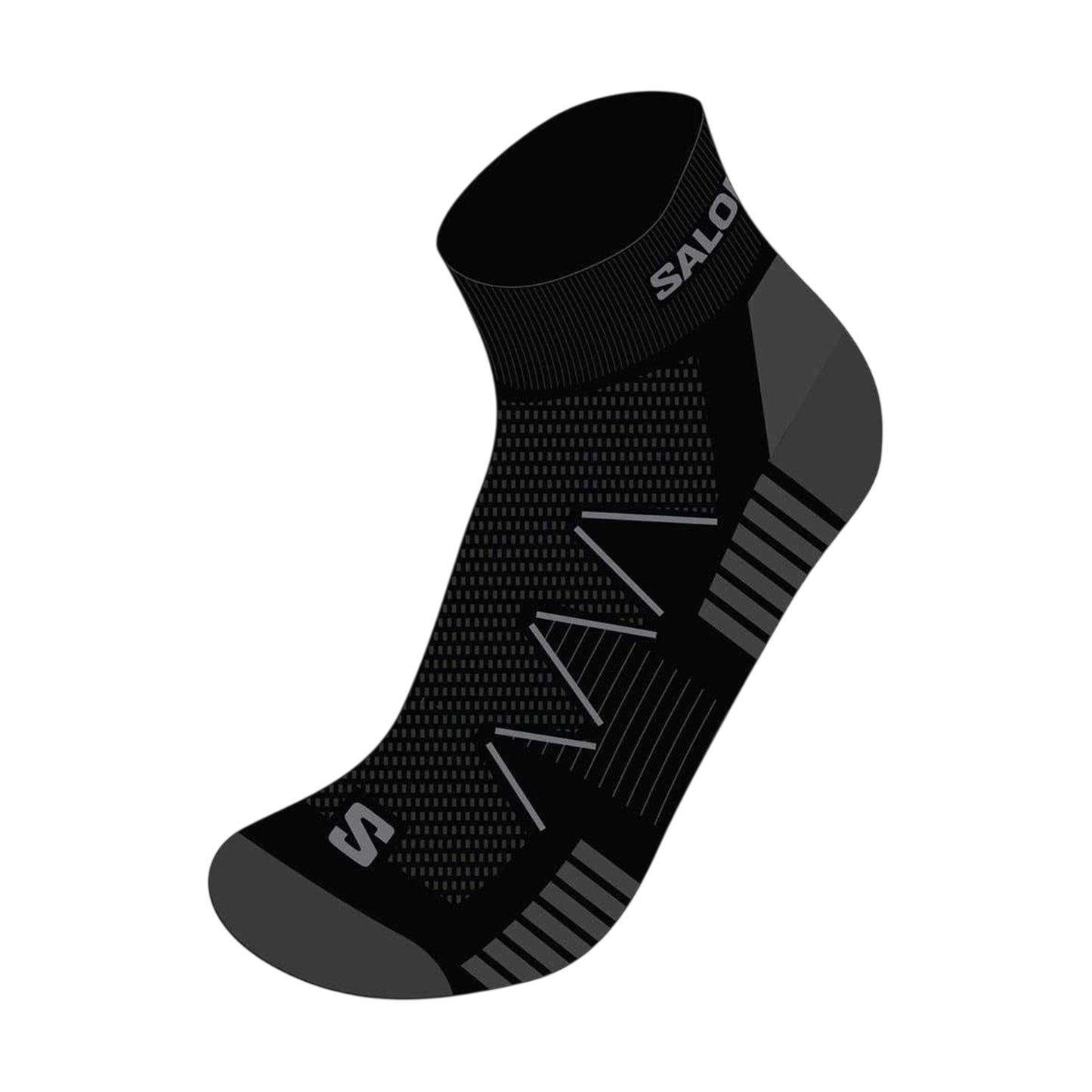 Black-Grey - Back - Salomon Unisex Adult Hornet Socks (Pack of 2)