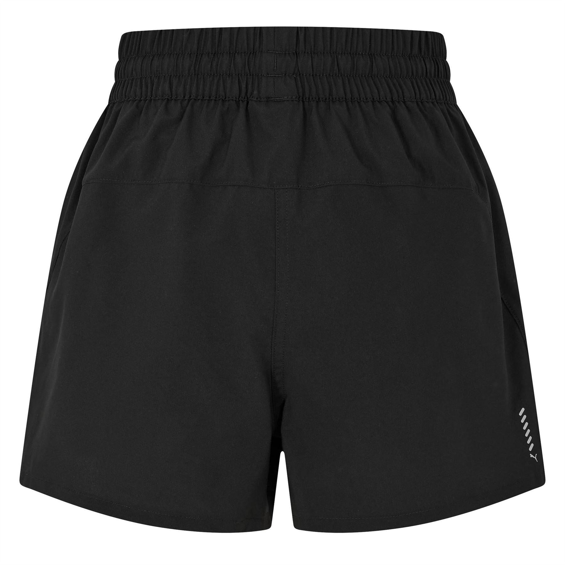 Puma Black - Back - Puma Womens-Ladies Run Velocity Running Shorts