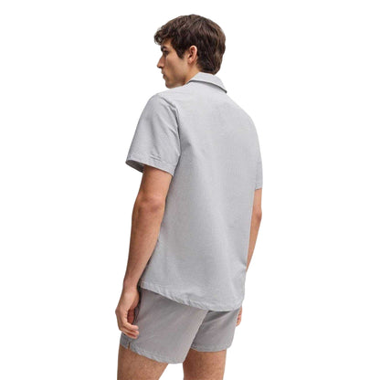 Navy - Back - Boss Mens Beach Shirt