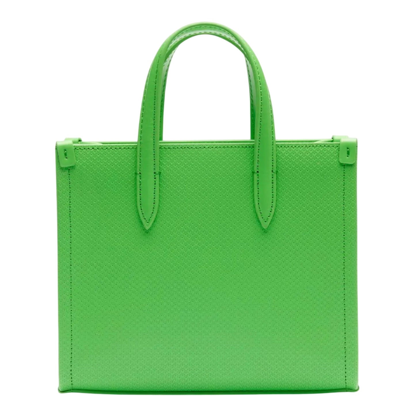 Green - Back - Lacoste Chantaco Mini Leather Tote Bag