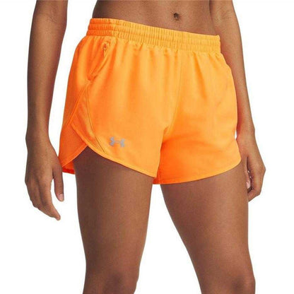 Orange - Front - Under Armour Womens-Ladies Performance Lightweight Gym Shorts