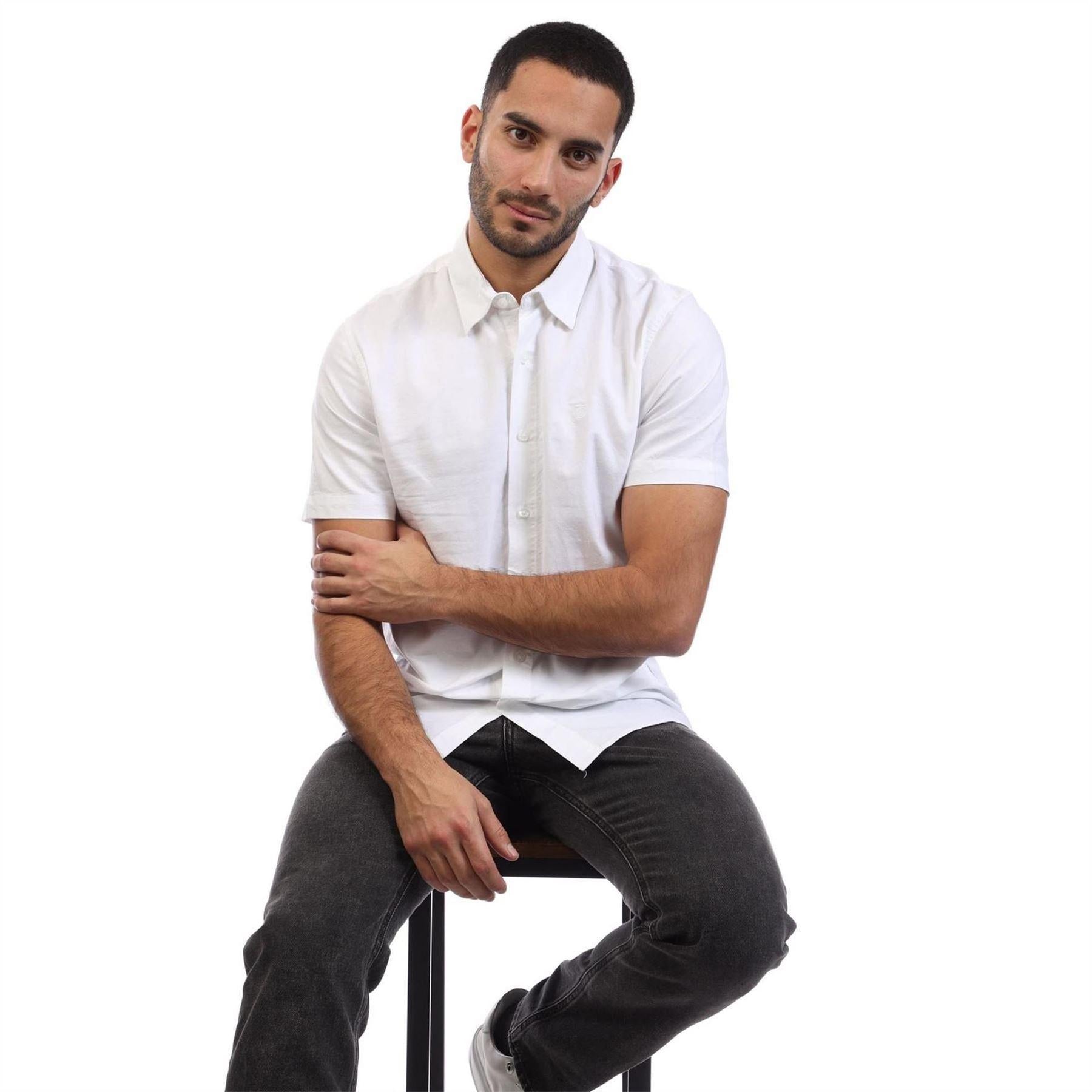 White - Lifestyle - Peter Werth Mens Church Short-Sleeved Shirt