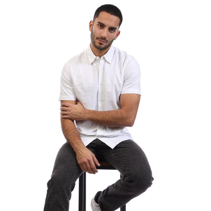 White - Lifestyle - Peter Werth Mens Church Short-Sleeved Shirt
