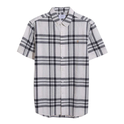 Ecru - Front - Farah Mens Bold Check Cotton Shirt