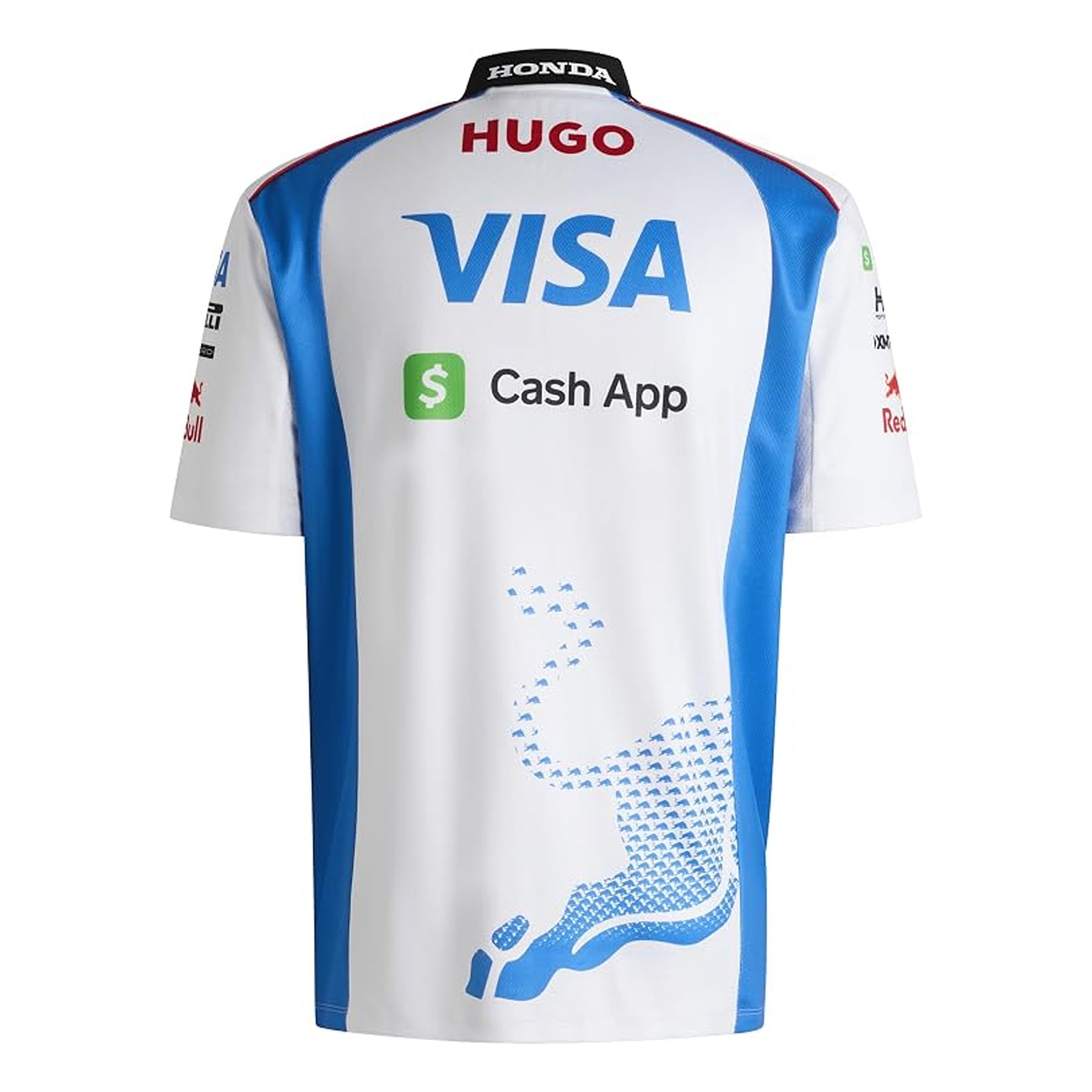 White - Back - Hugo Boss Mens Red Bull Polo Shirt