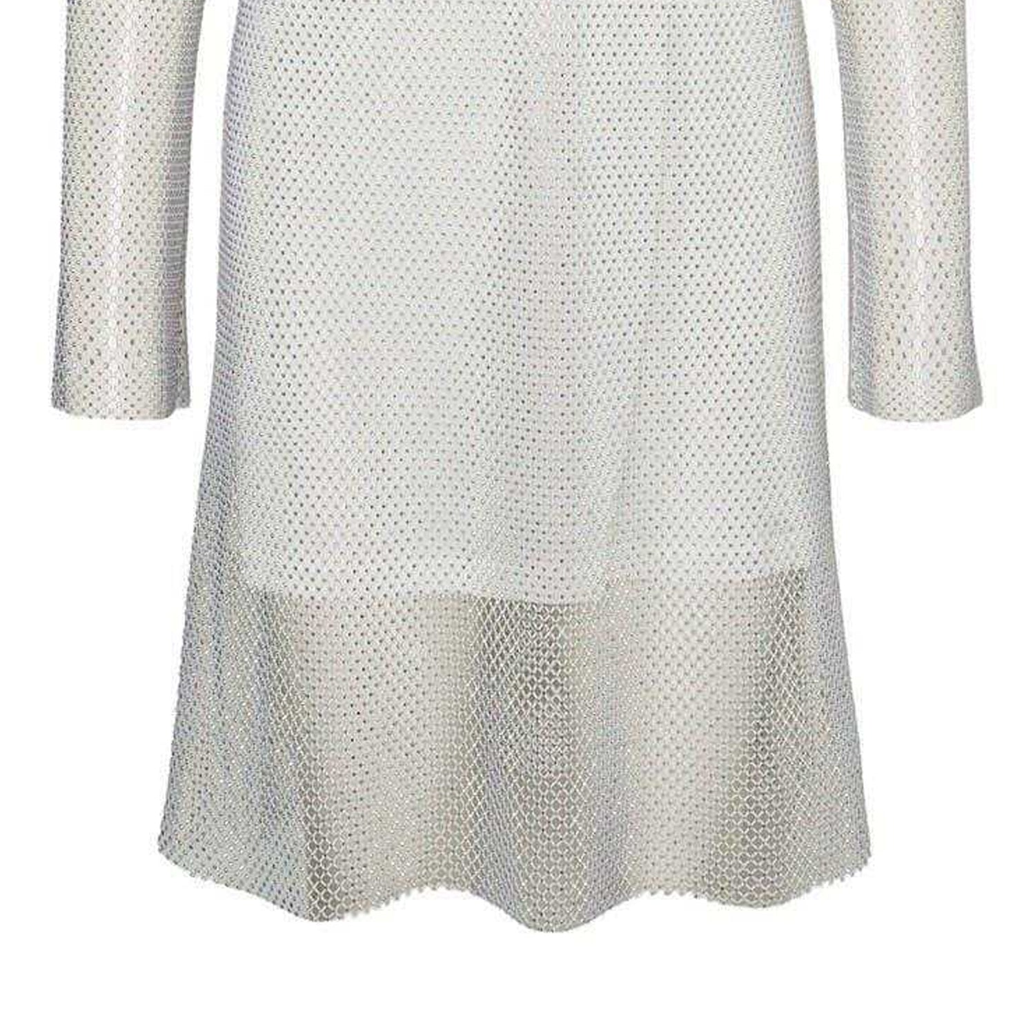 Snow White - Side - Vero Moda Womens-Ladies Celine Mesh Crew Neck Mini Dress