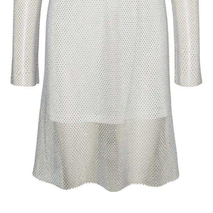 Snow White - Side - Vero Moda Womens-Ladies Celine Mesh Crew Neck Mini Dress