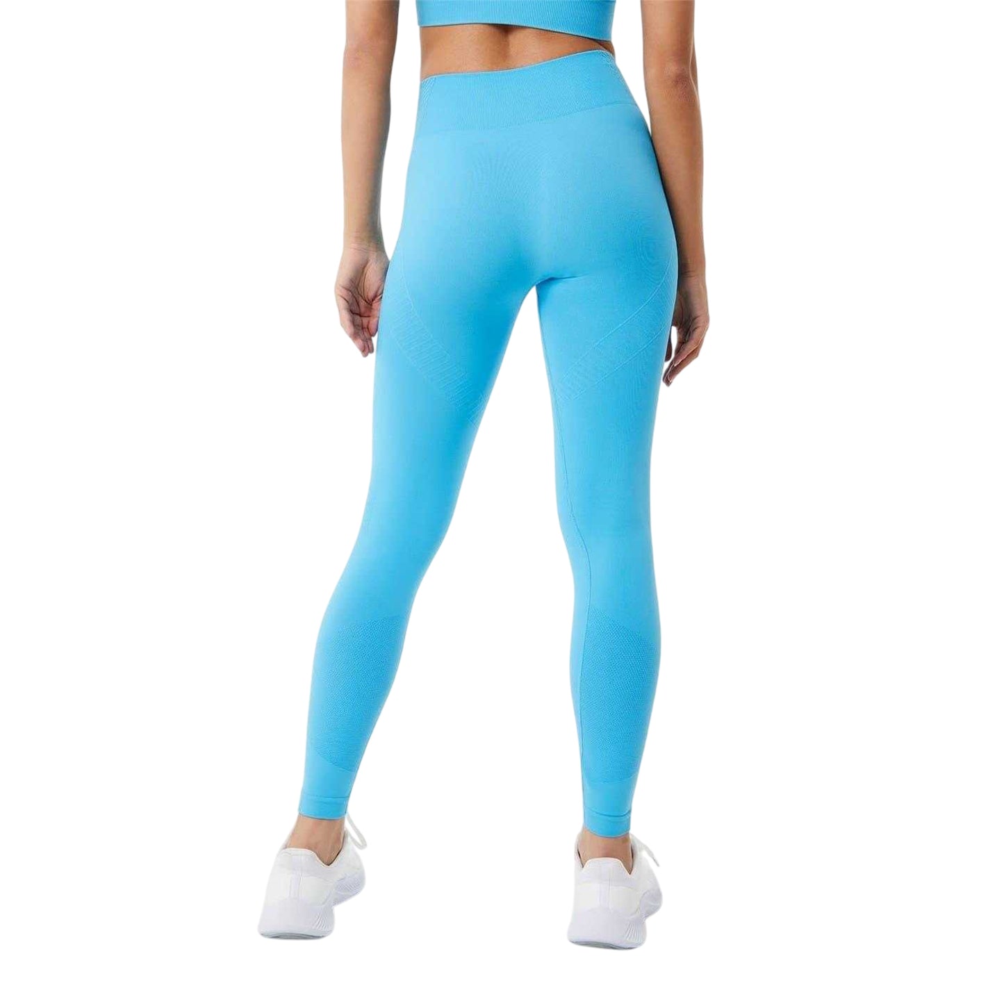 Aqua - Back - USA Pro Womens-Ladies Seamless High Rise Leggings
