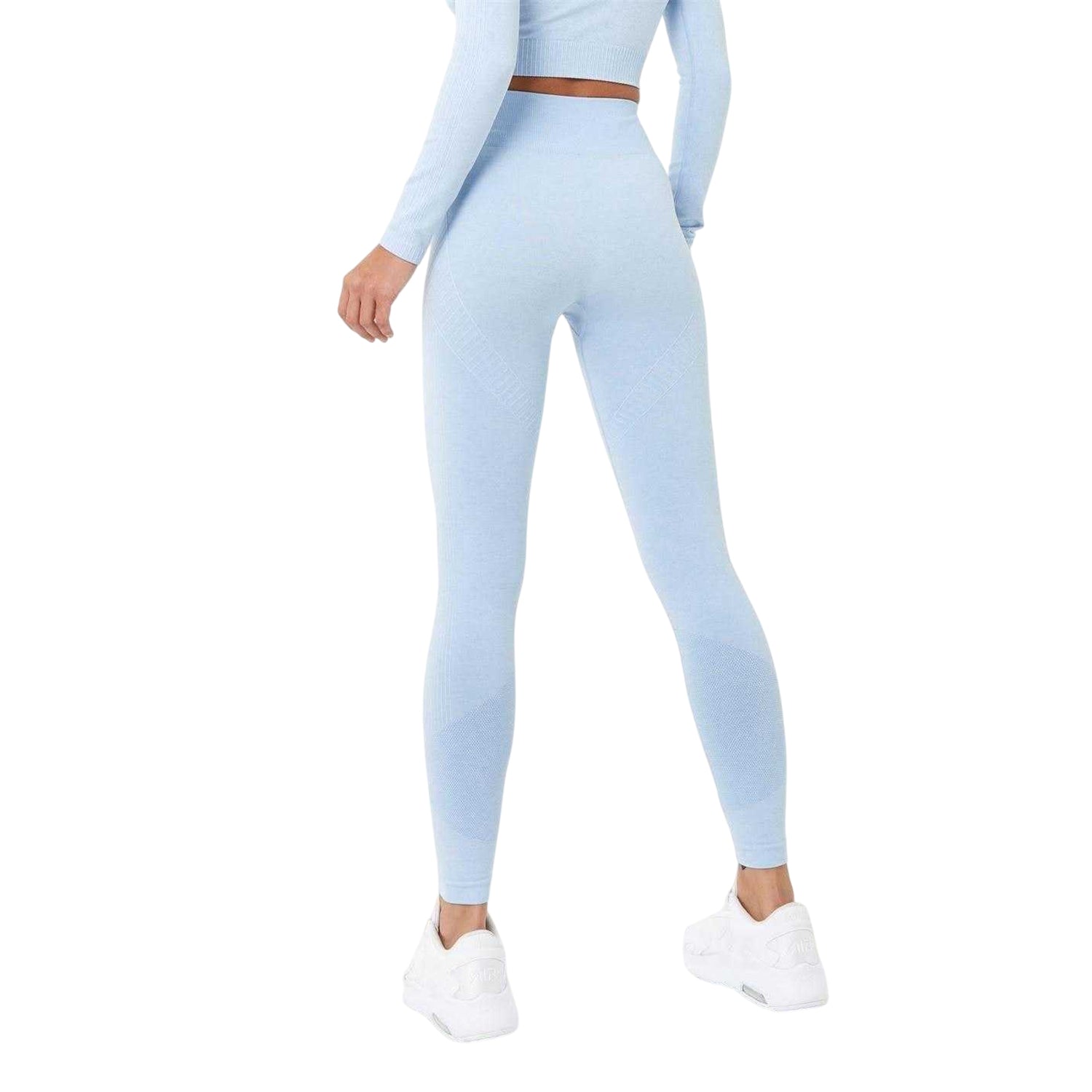 Brunnera Blue - Back - USA Pro Womens-Ladies Seamless High Rise Leggings