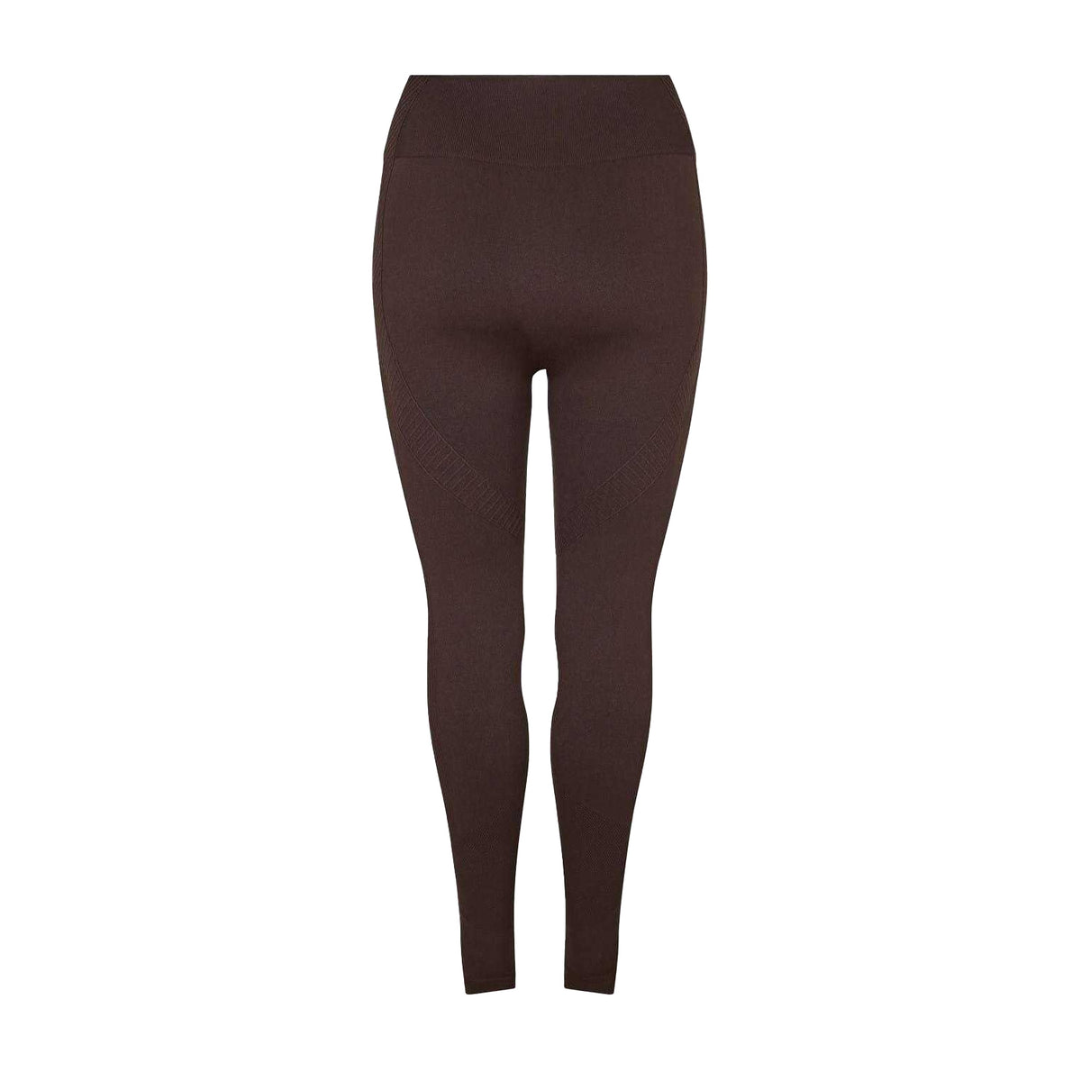 Dark Brown - Back - USA Pro Womens-Ladies Seamless High Rise Leggings