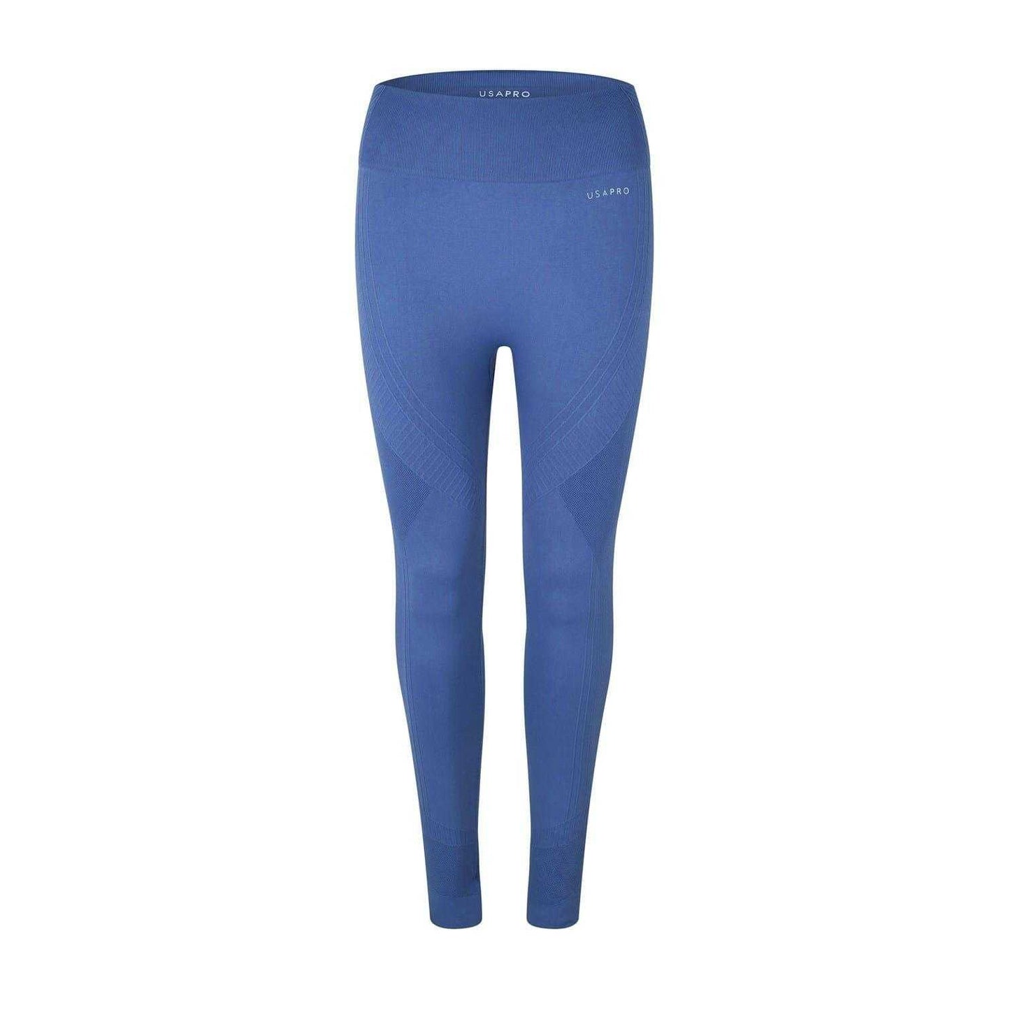 Bijou Blue - Front - USA Pro Womens-Ladies Seamless High Rise Leggings