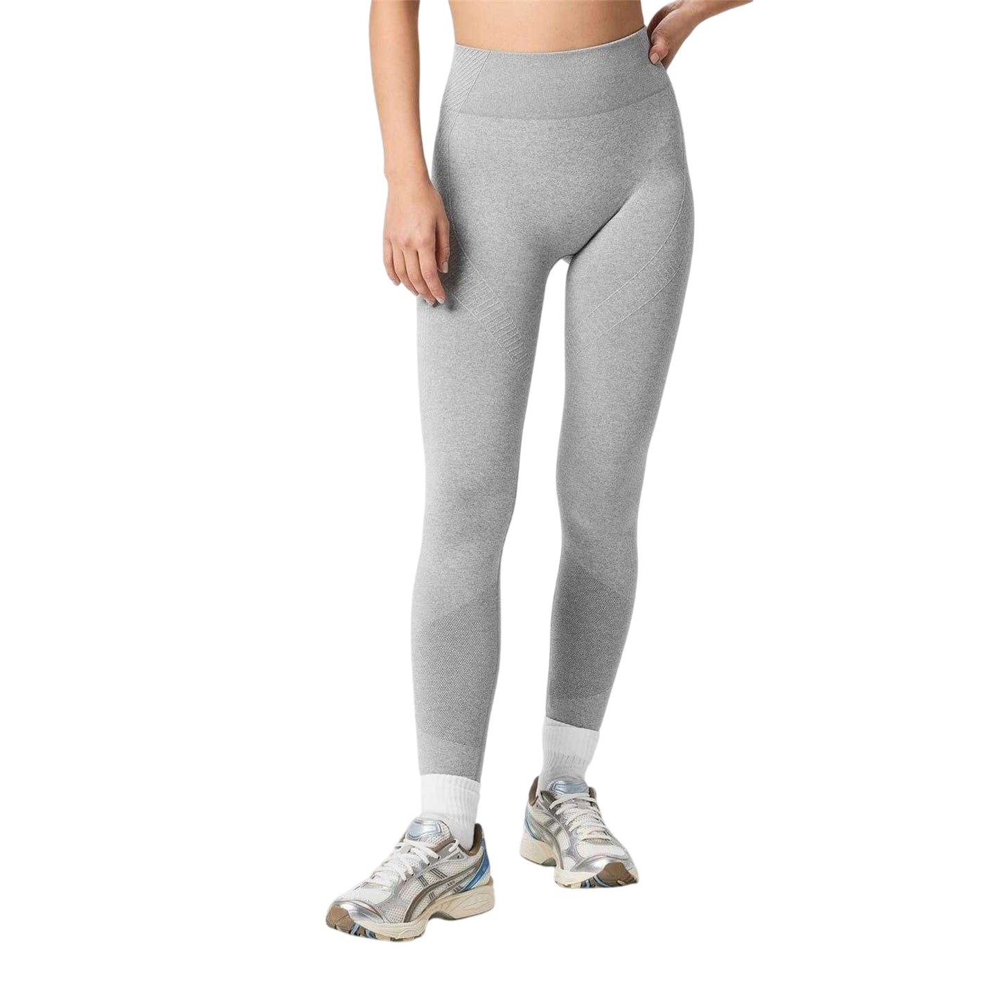 Light Grey - Back - USA Pro Womens-Ladies Seamless High Rise Leggings