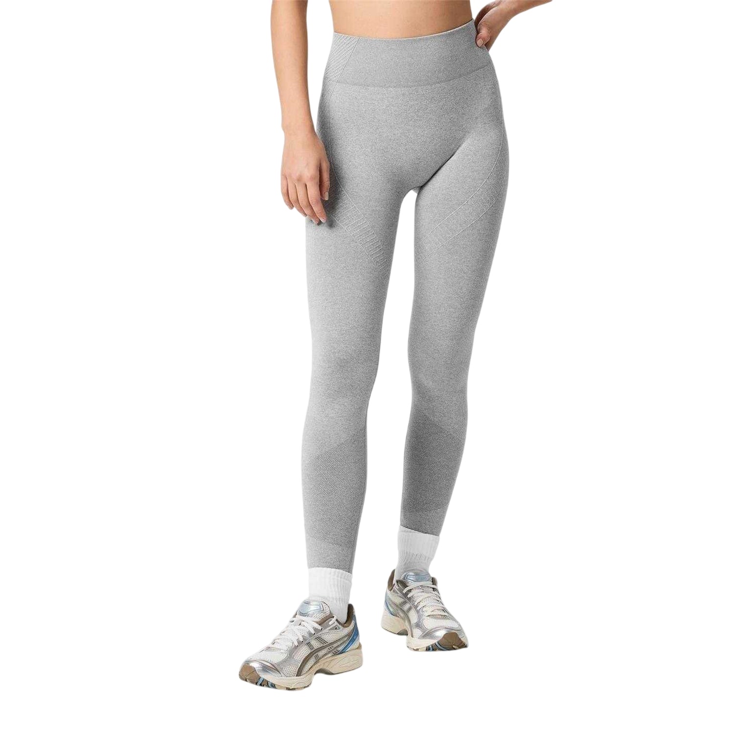 Light Grey - Back - USA Pro Womens-Ladies Seamless High Rise Leggings