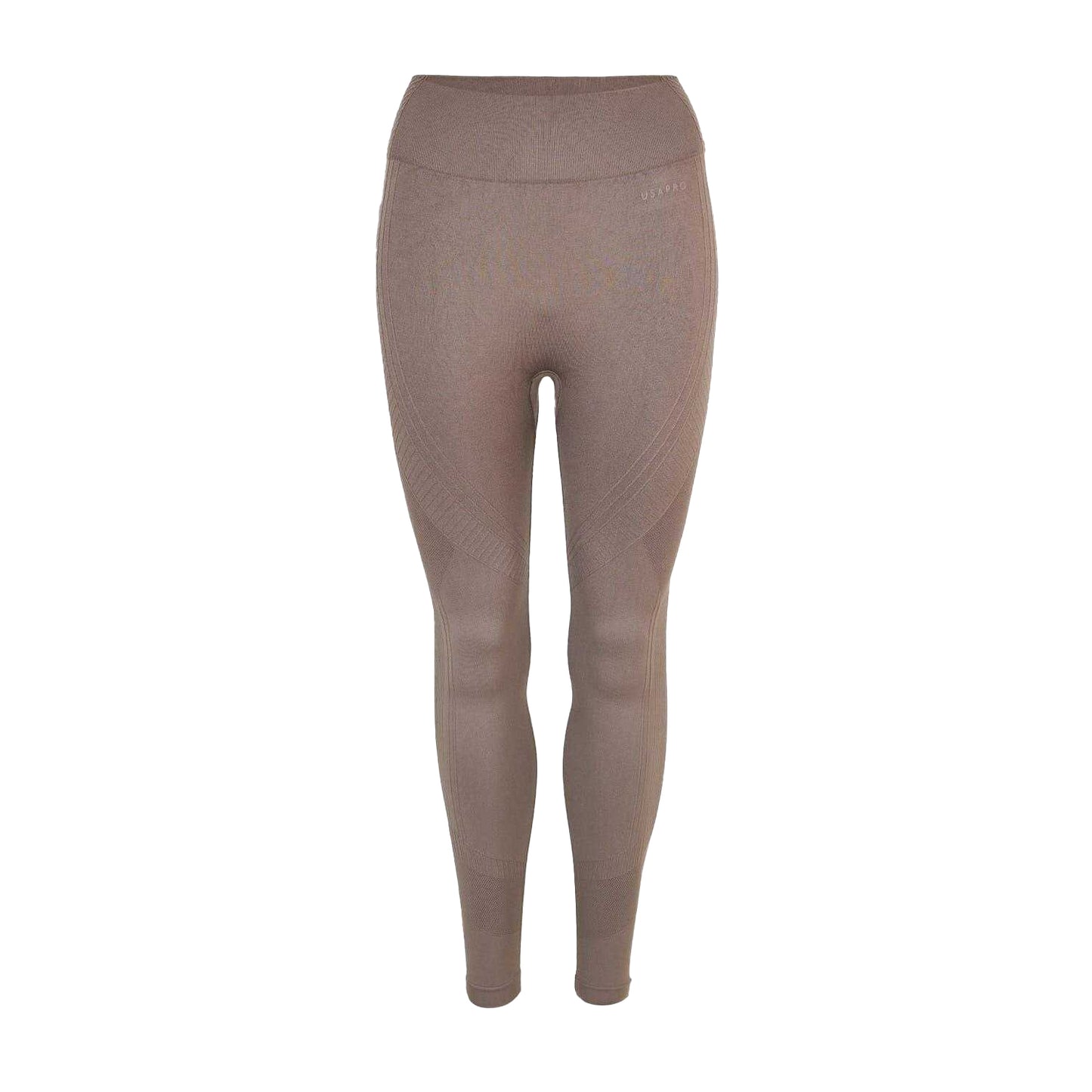 Mocha - Front - USA Pro Womens-Ladies Seamless High Rise Leggings