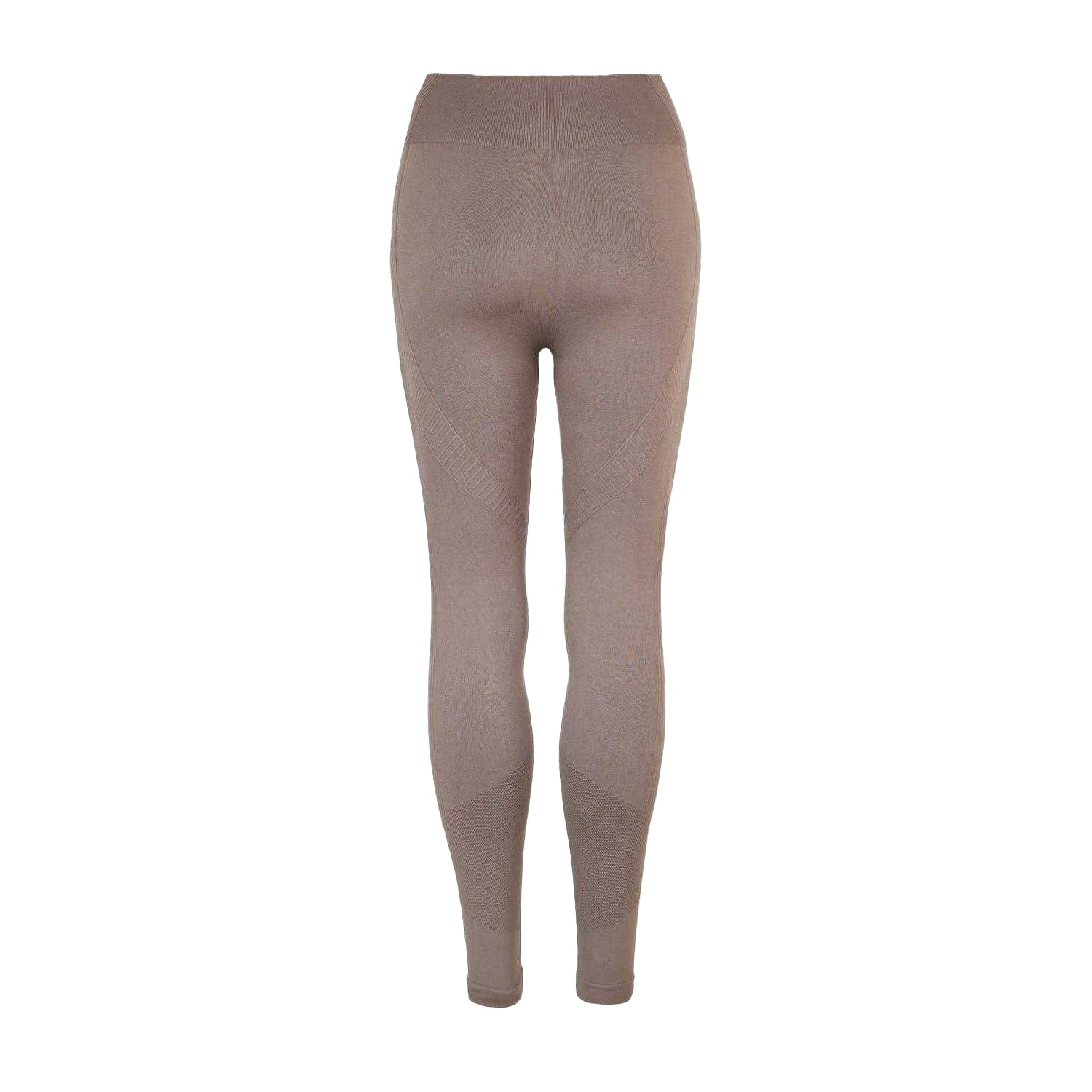 Mocha - Back - USA Pro Womens-Ladies Seamless High Rise Leggings
