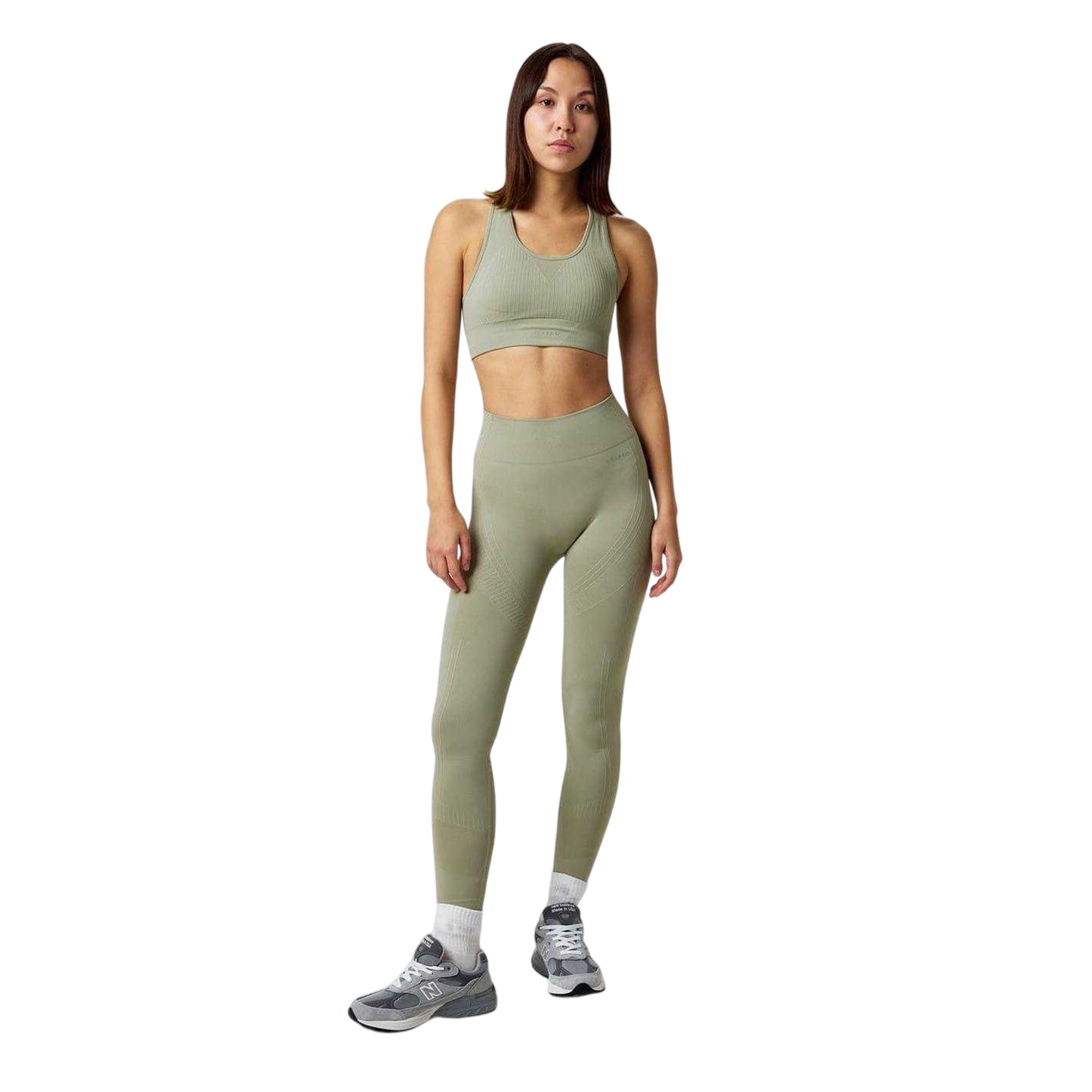 Tea - Side - USA Pro Womens-Ladies Seamless High Rise Leggings