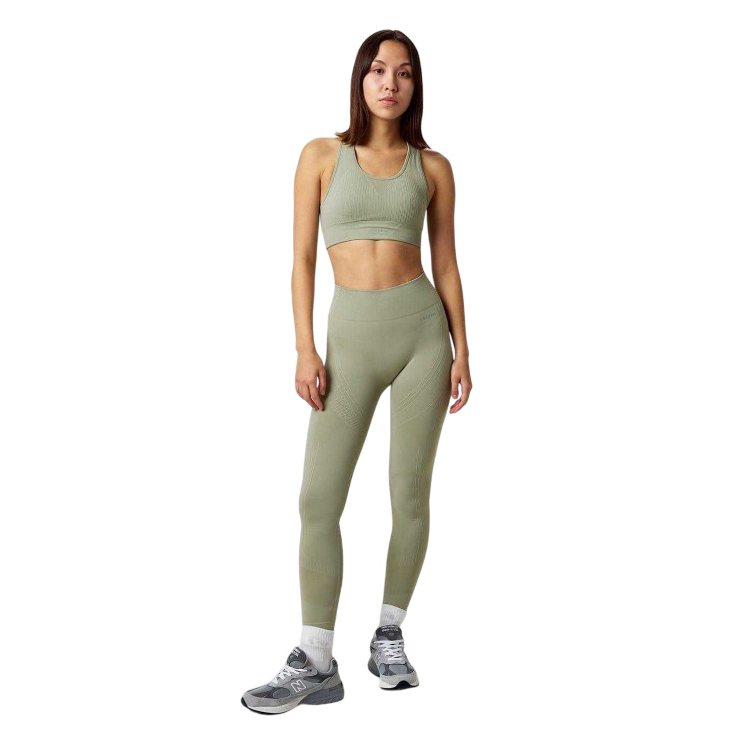 Tea - Side - USA Pro Womens-Ladies Seamless High Rise Leggings
