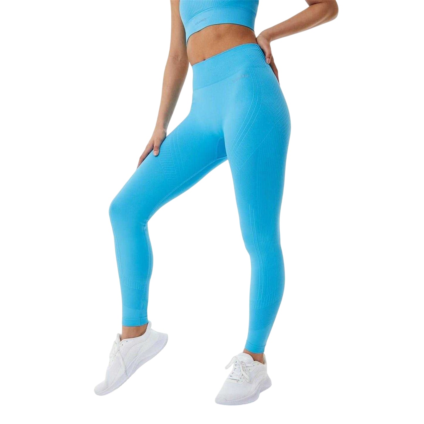 Aqua - Front - USA Pro Womens-Ladies Seamless High Rise Leggings