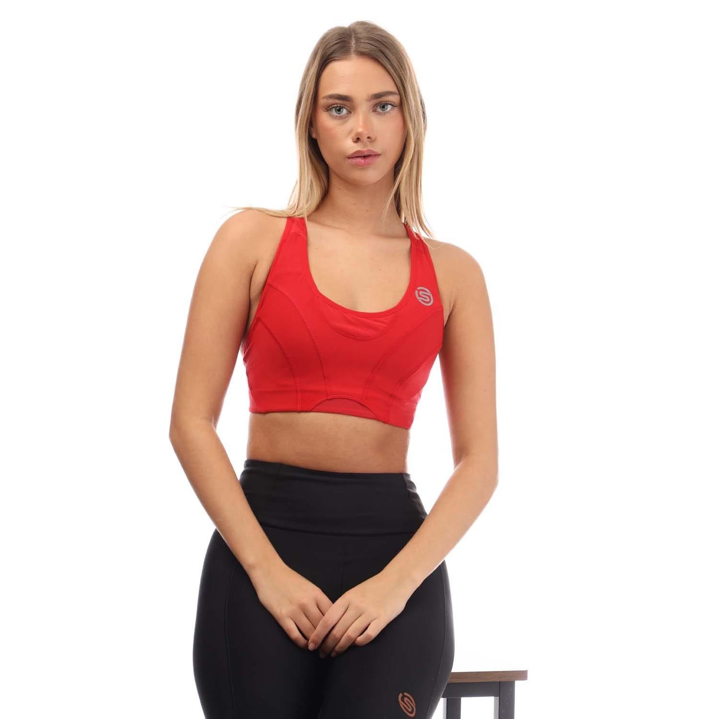 Red - Lifestyle - Skins Womens-Ladies Series-3 Hi-Impact Sports Bra