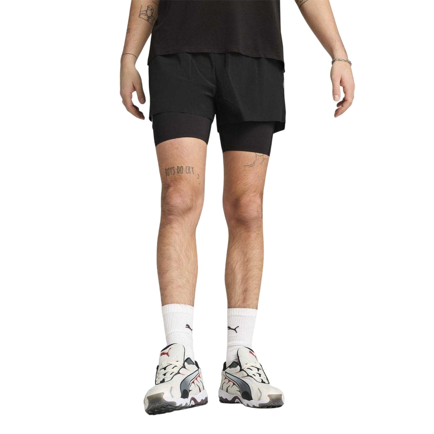 Puma Black - Side - Puma Mens Drycell Running Shorts