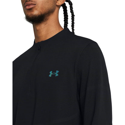 Black - Pack Shot - Under Armour Mens Rush Long-Sleeved Technical Top