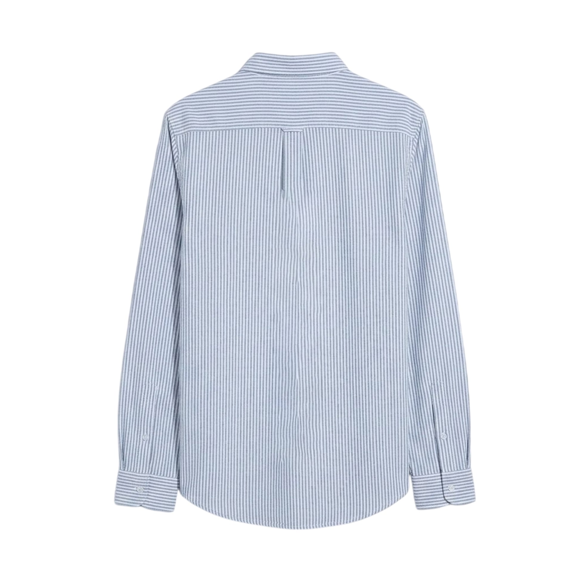 Light Blue - Back - Farah Mens Brewer Striped Slim Shirt