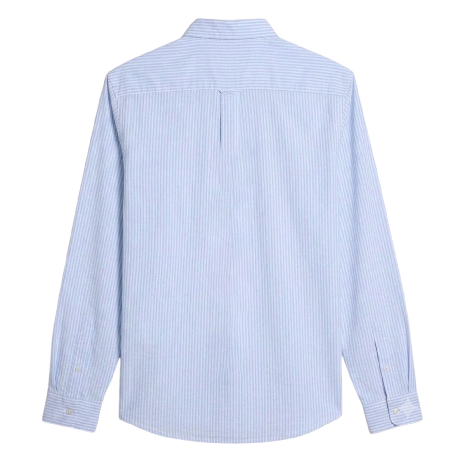 Sky Blue - Back - Farah Mens Brewer Striped Slim Shirt