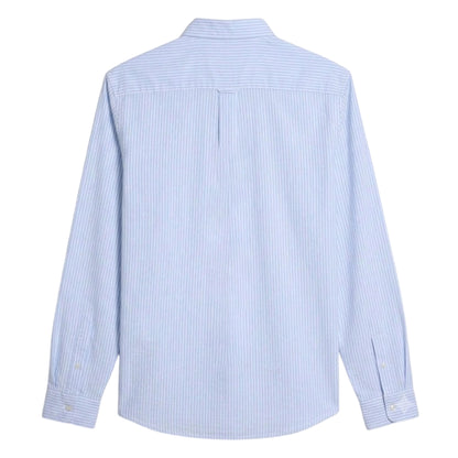 Sky Blue - Back - Farah Mens Brewer Striped Slim Shirt