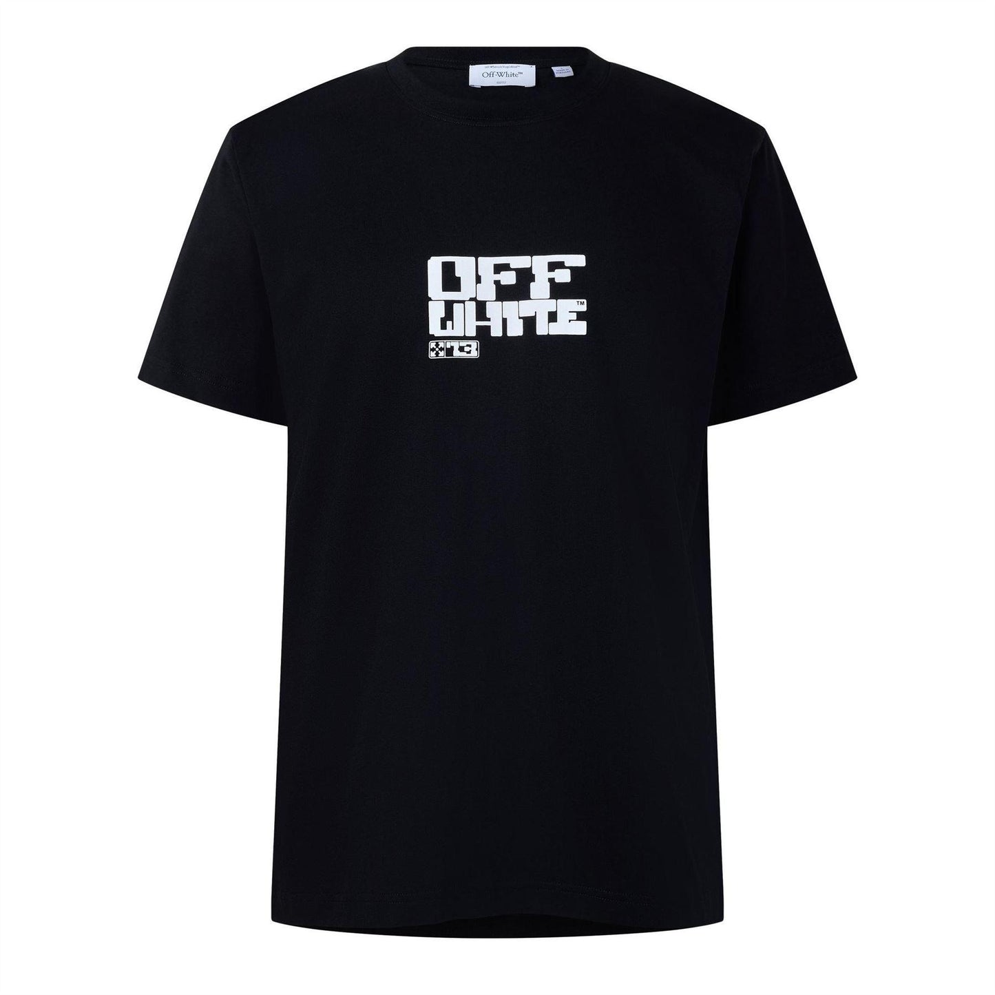 Black - Front - Off White Mens Cotton Slim T-Shirt