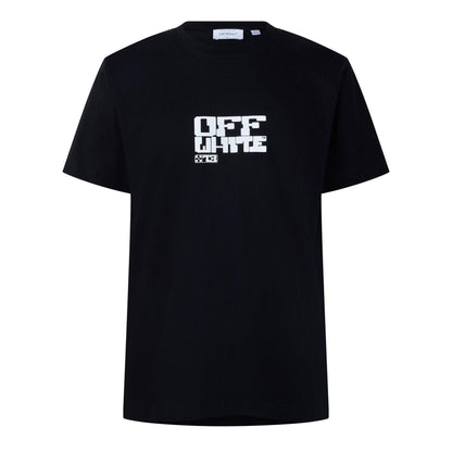 Black - Front - Off White Mens Cotton Slim T-Shirt