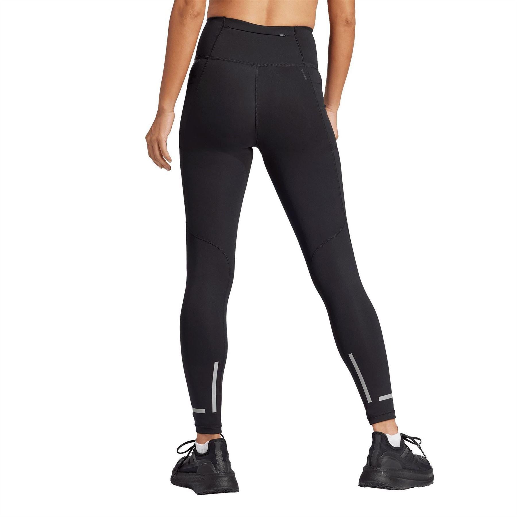 Black - Back - Adidas Womens-Ladies Running Tights