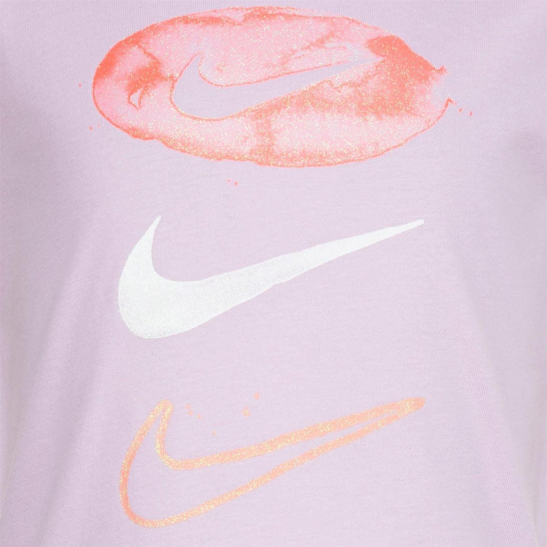 Purple - Side - Nike Girls Daze Pill Swoosh T-Shirt