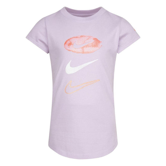 Purple - Front - Nike Girls Daze Pill Swoosh T-Shirt