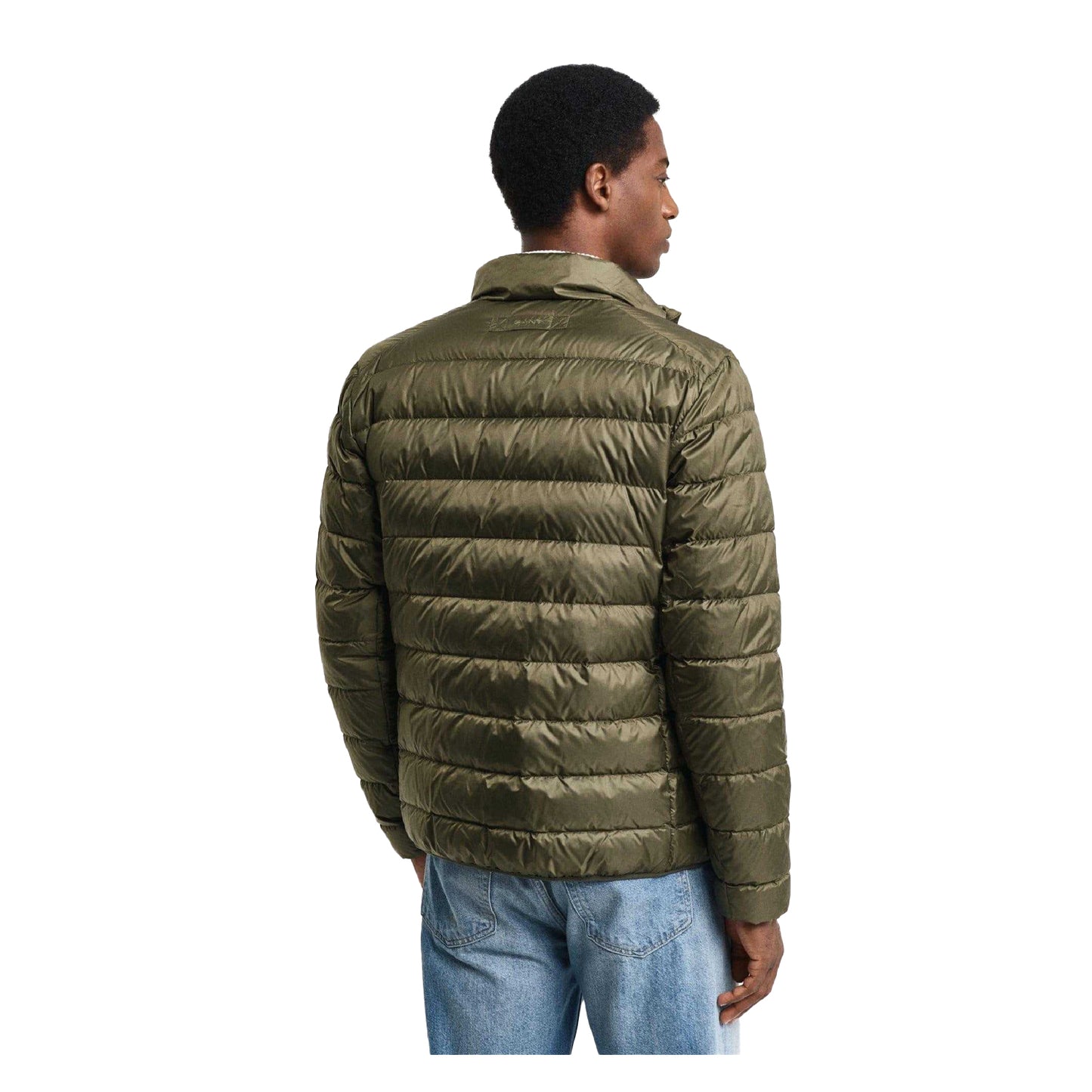Green - Back - Gant Mens Lightweight Down Jacket