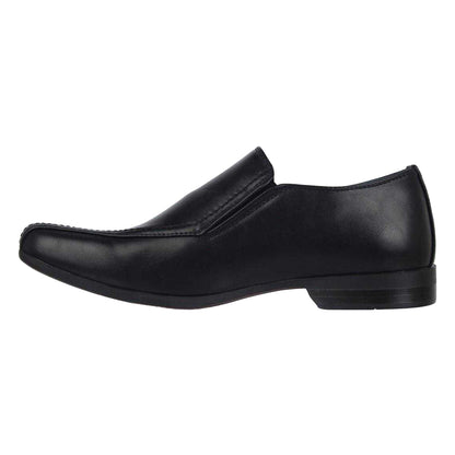 Black - Side - Giorgio Mens Bourne Leather Loafers