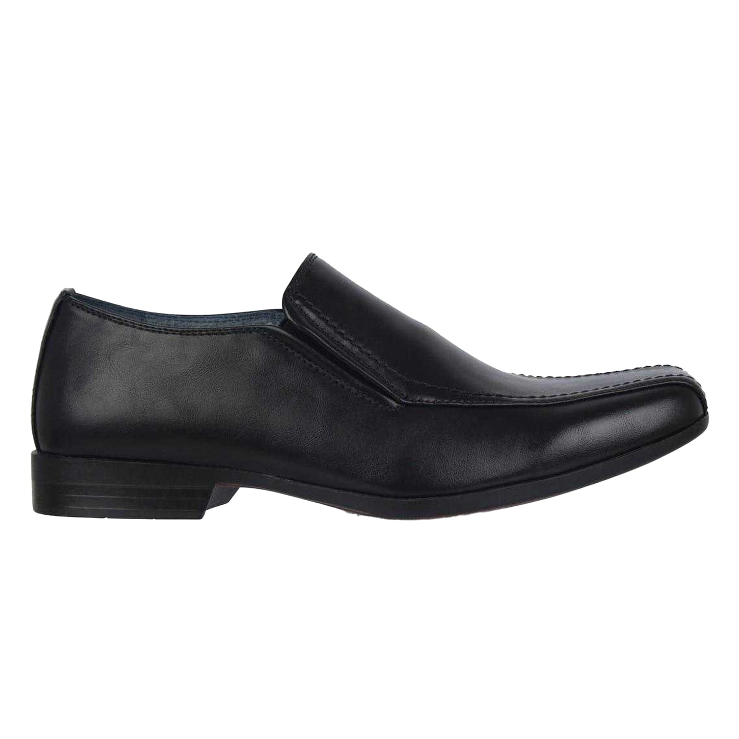 Black - Front - Giorgio Mens Bourne Leather Loafers