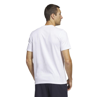 White - Back - Adidas Mens Camo Cotton Regular T-Shirt