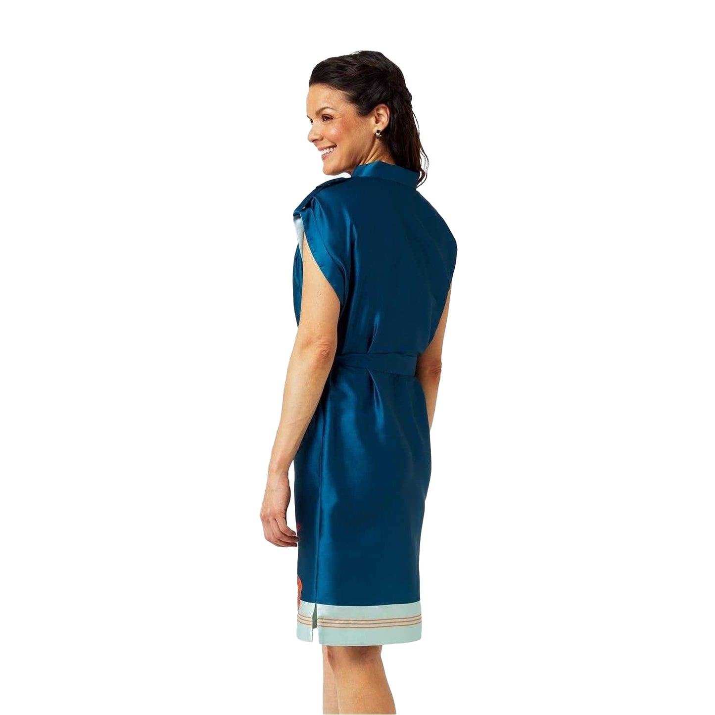 Multicoloured - Back - Biba Womens-Ladies Bordered Tunic Dress