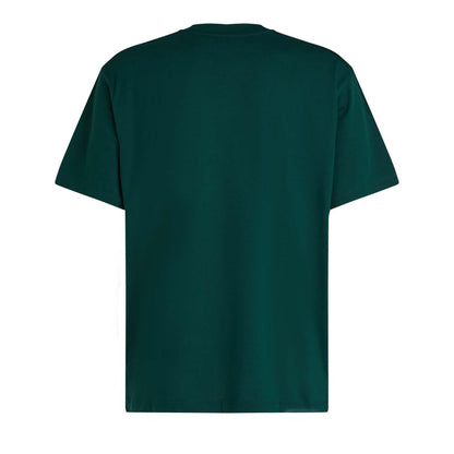 Green - Back - Calvin Klein Mens Woven Label Relaxed Fit T-Shirt
